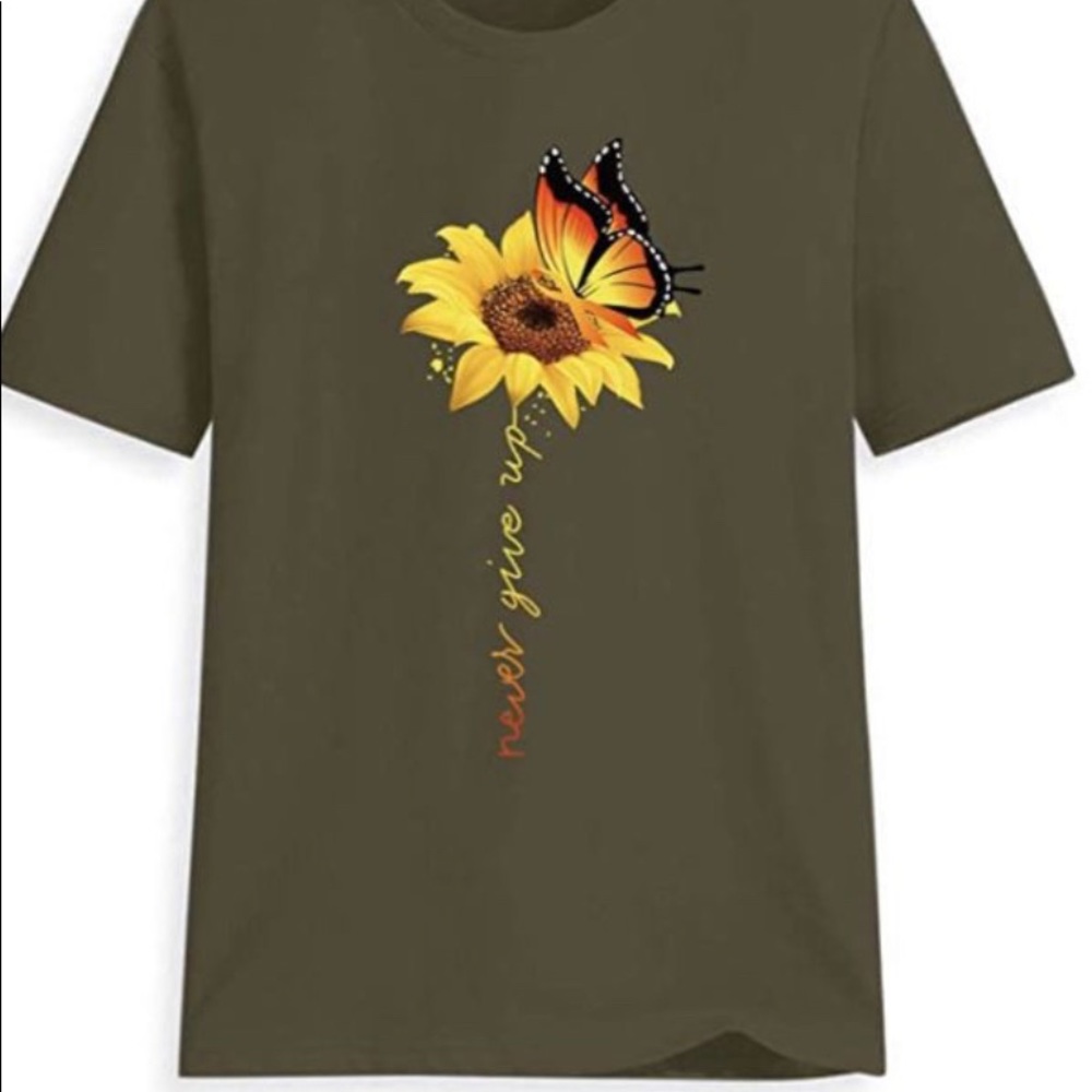 Women’s green sunflower top